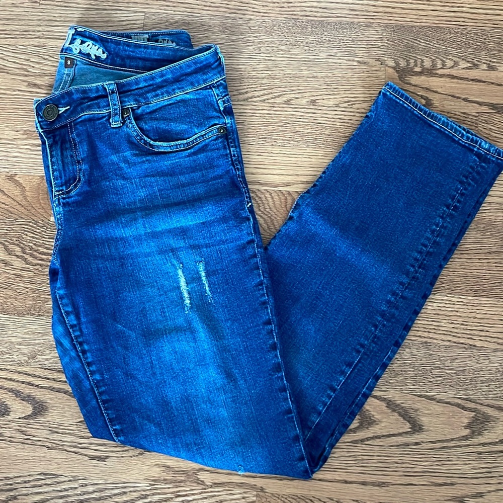 Kut from the Kloth Straight Leg Distressed Jeans
